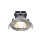 Preview: Nordlux Fremont 1-Kit IP65 2700K LED Einbauleuchte dimmbar 4,5W IP65 gebürsteter Stahl warmweiss 2310026032