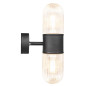 Preview: Nordlux 2115301003 Konyo Wandleuchte 2xE27 Metall Glas Schwarz IP54