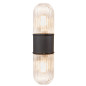Preview: Nordlux 2115301003 Konyo Wandleuchte 2xE27 Metall Glas Schwarz IP54