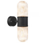 Preview: Nordlux 2115301003 Konyo Wandleuchte 2xE27 Metall Glas Schwarz IP54