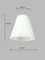 Preview: SOIXX Lampenschirm Leuchtenschirm 80×120×130 mm Kunststoff Weiß