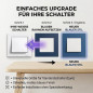 Preview: SOIXX Aufsteckrahmen für Lichtschalter Schneider Electric Asfora Blau Modernes Design ohne Demontage