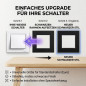 Preview: SOIXX Aufsteckrahmen für Lichtschalter Schneider Electric Asfora Schwarz Modernes Design ohne Demontage