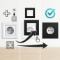 Preview: SOIXX Aufsteckrahmen für Steckdosen Schneider Electric Asfora Schwarz Modernes Design ohne Demontage