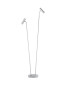 Preview: Hell Tom LED Stehleuchte Warmweiss Dimmbar 140cm getrennt schaltbar, Kugelgelenk Nickel 60411/2-92