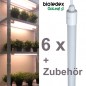 Preview: Bioledex GoLeaf LED Pflanzenleuchte TIP65 Komplettset für Regale mit 3 Ebenen