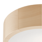 Preview: Bioledex runde Deckenleuchte 27cm E27 Kiefer Holz, Glas