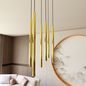 Preview: Bioledex Tamrisal Pendelleuchte 6-fach G9 gold 70x130x22cm Made in Europe
