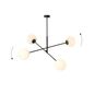 Preview: Bioledex Norrika Deckenleuchte 4-fach E14 schwarz opal 102x51x102cm Made in Europe