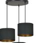Preview: Bioledex Lyngar Pendelleuchte 3-fach E27 schwarz 42x100x50cm Made in Europe