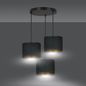 Preview: Bioledex Lyngar Pendelleuchte 3-fach E27 schwarz 42x100x50cm Made in Europe