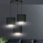 Preview: Bioledex Lyngar Pendelleuchte 3-fach E27 schwarz 42x100x50cm Made in Europe