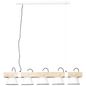 Preview: Brilliant Plow Pendelleuchte, 5-flammig E27 Weiß Holz Hell FSC 82175/05