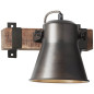 Preview: Brilliant Decca Wandspot E27 Schwarz Stahl 85810/46