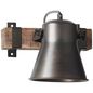Preview: Brilliant Decca Wandspot E27 Schwarz Stahl 85810/46