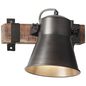 Preview: Brilliant Decca Wandspot E27 Schwarz Stahl 85810/46
