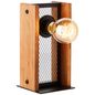 Preview: Brilliant Calandra Tischleuchte E27 Schwarz Holz FSC 93121/76