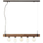 Preview: Brilliant Woodhill Pendelleuchte, 5-flammig E27 Antik Schwarz FSC 93725/76