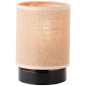 Preview: Brilliant Aniela Tischleuchte E27 Schwarz Natur Made in Europe 94543/76