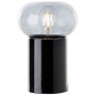 Preview: Brilliant Knut Tischleuchte 22cm E27 Schwarz Matt Rauchglas 99002/06