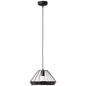 Preview: Brilliant Tory Pendelleuchte, 1-flammig E27 Schwarz Matt Rattan 99264/06