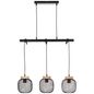 Preview: Brilliant Giada Pendelleuchte, 3-flammig E27 Schwarz Holz FSC 99282/76