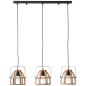 Preview: Brilliant Calley Pendelleuchte, 3-flammig E27 Holz Dunkel Schwarz FSC 99355/76