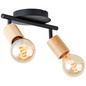 Preview: Brilliant Tiffany Strahlerrohr, 2-flammig E27 Schwarz Matt Natur 99682/76