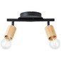 Preview: Brilliant Tiffany Strahlerrohr, 2-flammig E27 Schwarz Matt Natur 99682/76