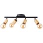 Preview: Brilliant Tiffany Strahlerrohr, 4-flammig E27 Schwarz Matt Natur 99683/76