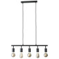 Preview: Brilliant Tiffany Balkenpendel, 5-flammig E27 Schwarz Matt 99684/06