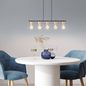 Preview: Brilliant Kerry Pendelleuchte, 5-flammig E27 Schwarz Natur 99713/76