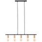Preview: Brilliant Kerry Pendelleuchte, 5-flammig E27 Schwarz Natur 99713/76