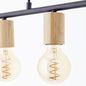 Preview: Brilliant Kerry Pendelleuchte, 5-flammig E27 Schwarz Natur 99713/76