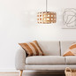Preview: Brilliant Woodline Pendelleuchte, 1-flammig E27 Natur Schwarz FSC 99808/09