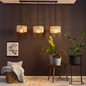 Preview: Brilliant Woodline Pendelleuchte, 3-flammig E27 Natur Schwarz FSC 99810/09