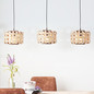Preview: Brilliant Woodline Pendelleuchte, 3-flammig E27 Natur Schwarz FSC 99810/09