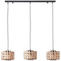 Preview: Brilliant Woodline Pendelleuchte, 3-flammig E27 Natur Schwarz FSC 99810/09