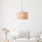 Preview: Brilliant Aniela Pendelleuchte, 1-flammig E27 Schwarz Natur Made in Europe 99822/76