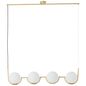 Preview: Brilliant Glint Pendelleuchte, 4-flammig E14 Messing Weiß 99846/18