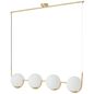 Preview: Brilliant Glint Pendelleuchte, 4-flammig E14 Messing Weiß 99846/18
