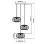 Preview: Brilliant Woodball Pendelleuchte, 3-fach E27 Schwarz Matt Natur 99885/06