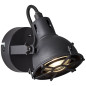 Preview: Brilliant Jesper LED Wandspot GU10 5W/4,5W Warmweiß Schwarz Korund G54310/86