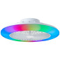 Preview: Brilliant Salerno LED Deckenleuchte 49cm mit Ventilator 40W Weiß Nachtlicht, Timer, Ventilator G60020/05
