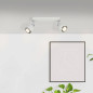 Preview: Brilliant Ina LED Spotbalken, 2-flammig GU10 20W/3W Warmweiß Weiß Chrom G77729/05