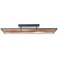 Preview: Brilliant Chaumont LED Deckenleuchte 100x30cm 48W Warmweiß Schwarz Holz G80114/76