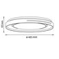 Preview: Brilliant Barty LED Wand- und Deckenleuchte 48cm 30W Weiß Chrom Nachtlicht, Timer G97158/75