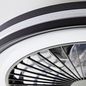 Preview: Brilliant Palmero LED Deckenleuchte 46,5cm mit Ventilator 40W Schwarz Nachtlicht, Timer, Ventilator G99280/06