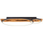 Preview: Brilliant Pirus LED Deckenleuchte 70x30cm 30W Warmweiß Schwarz Holz G99292/76