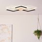 Preview: Brilliant Dennet LED Deckenleuchte 62x62cm, 2-flammig 40W Warmweiß Schwarz Holz Memory Funktion G99750/76